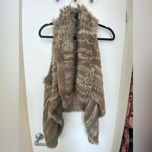 Rudsak Knitted Lapin Fur vest XS/S